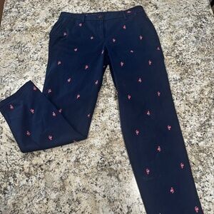 Talbots - Dark Blue Flamingo Relaxed Chinos - Sized 2